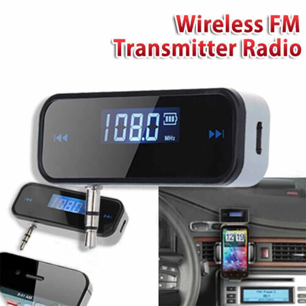 3.5mm Car Wireless MP3 FM Transmitter Handsfree Radio For Mobile phone universal