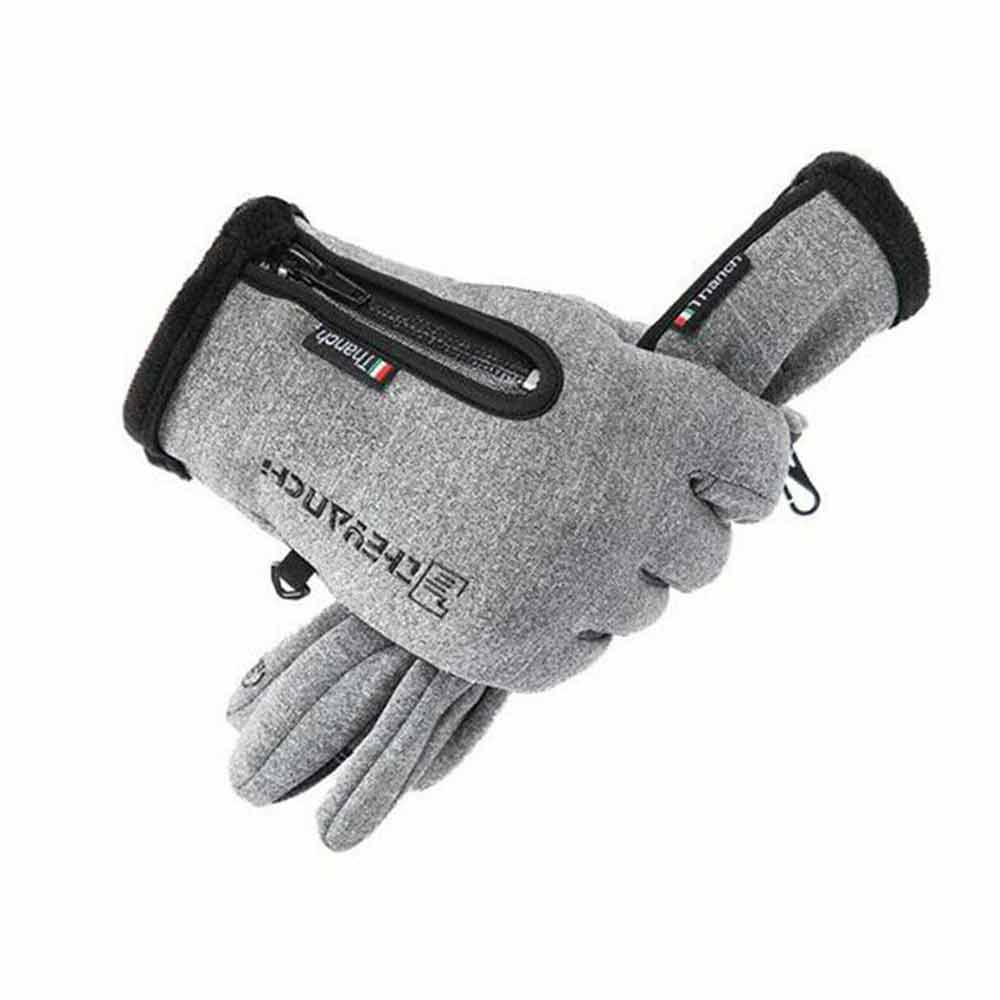 Thermal Winter Gloves Waterproof Touch Screen Thermal Windproof Warm Zipper