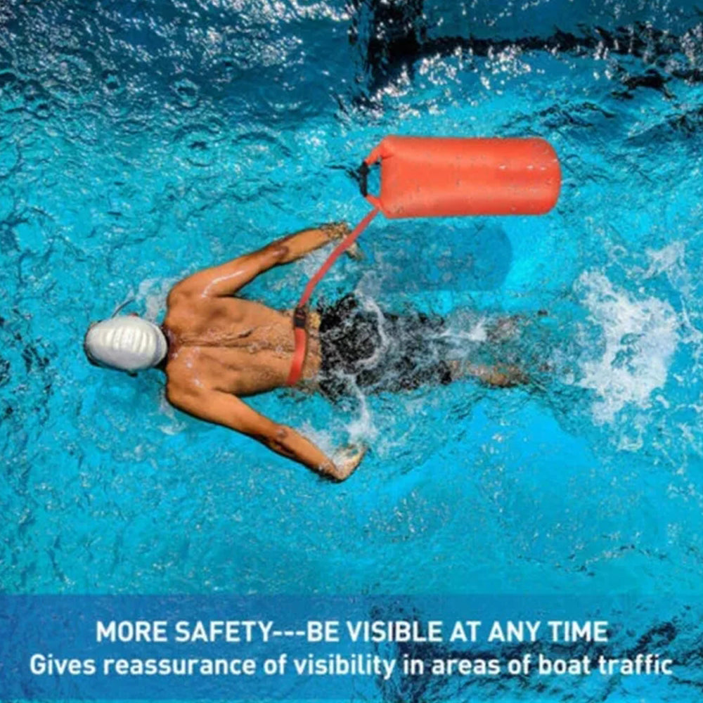 Inflatable Open Water Swim Buoy Air Dry Bag Buoy Tow Swimming PVC Storage Float