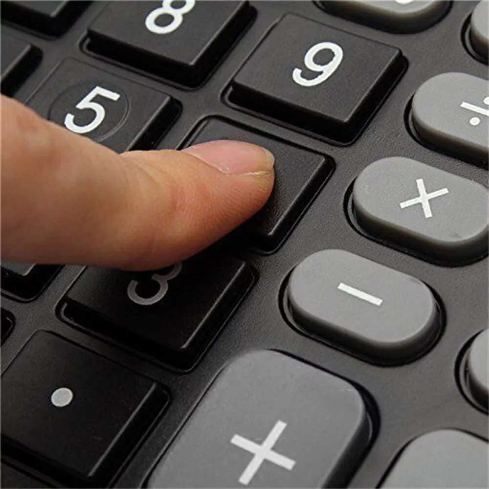 Solar Electronic Desk Calculator Extra Large Display Business Battery 12 Digit