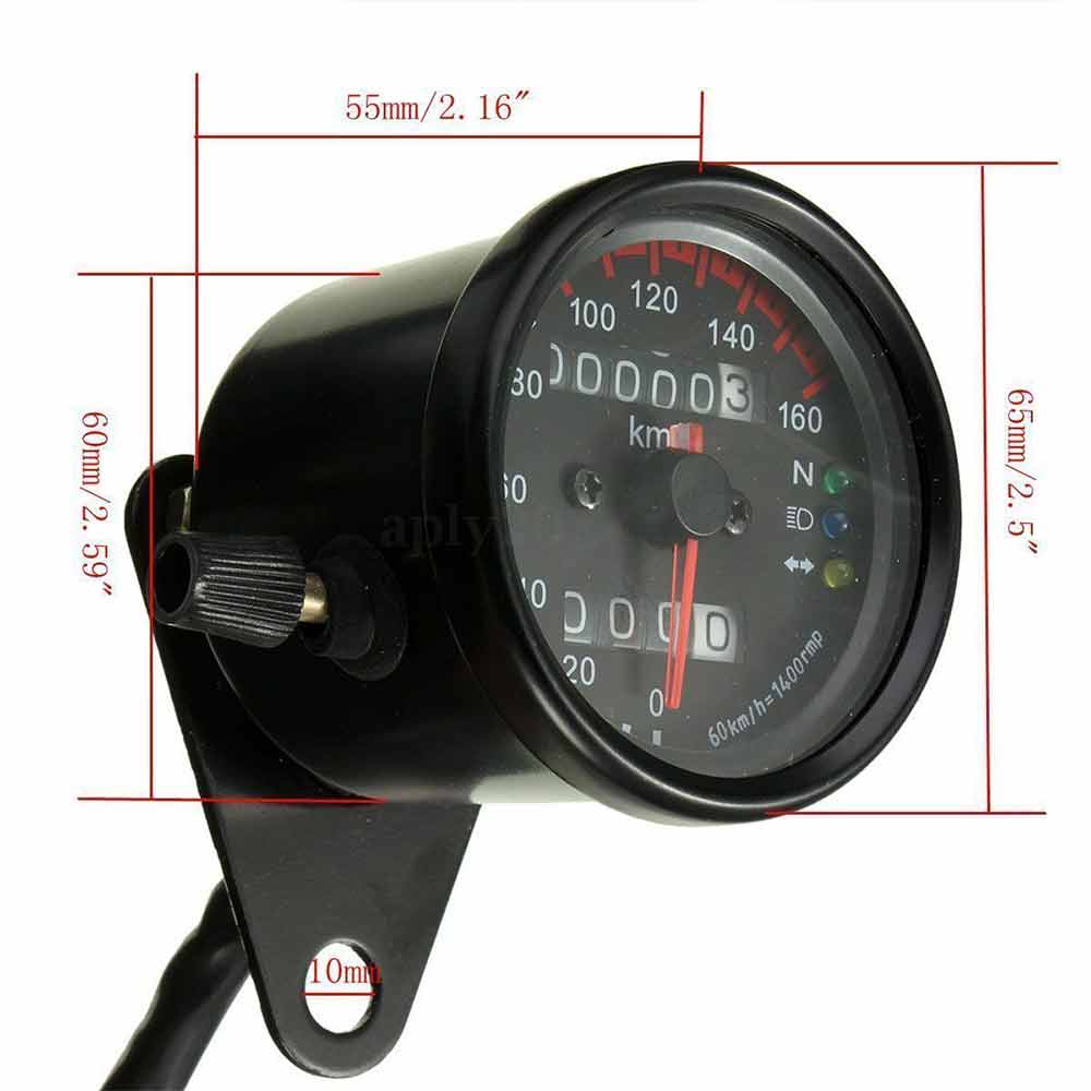 LED Digital Motorcycle Speedometer Odometer Motorbike Tachometer Gauge Universal