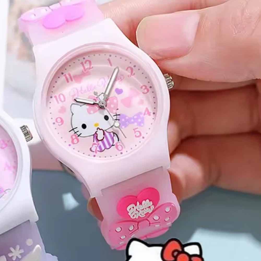 Cartoon Girls Watch – Analog-Digital Display for Little Ones, Fun PVC Strap