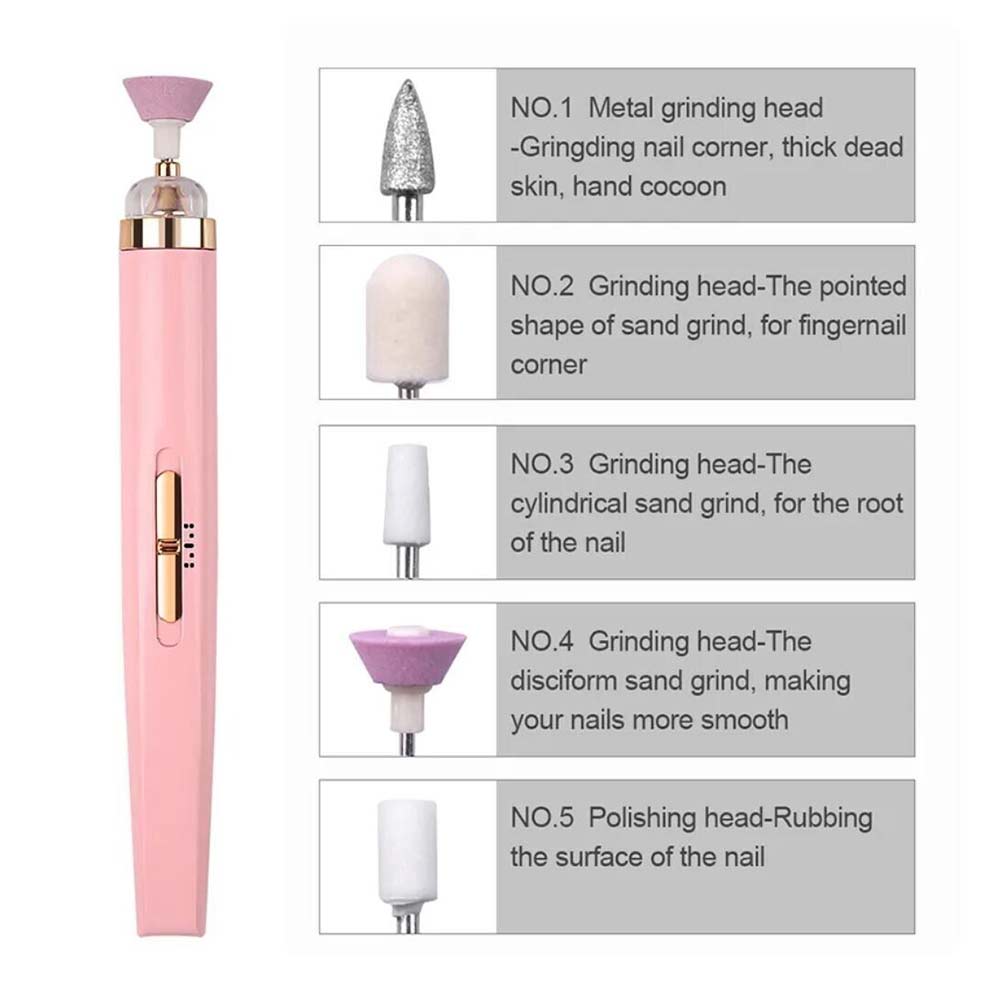 USB Electric Nail File – Rechargeable Manicure & Pedicure Drill Set