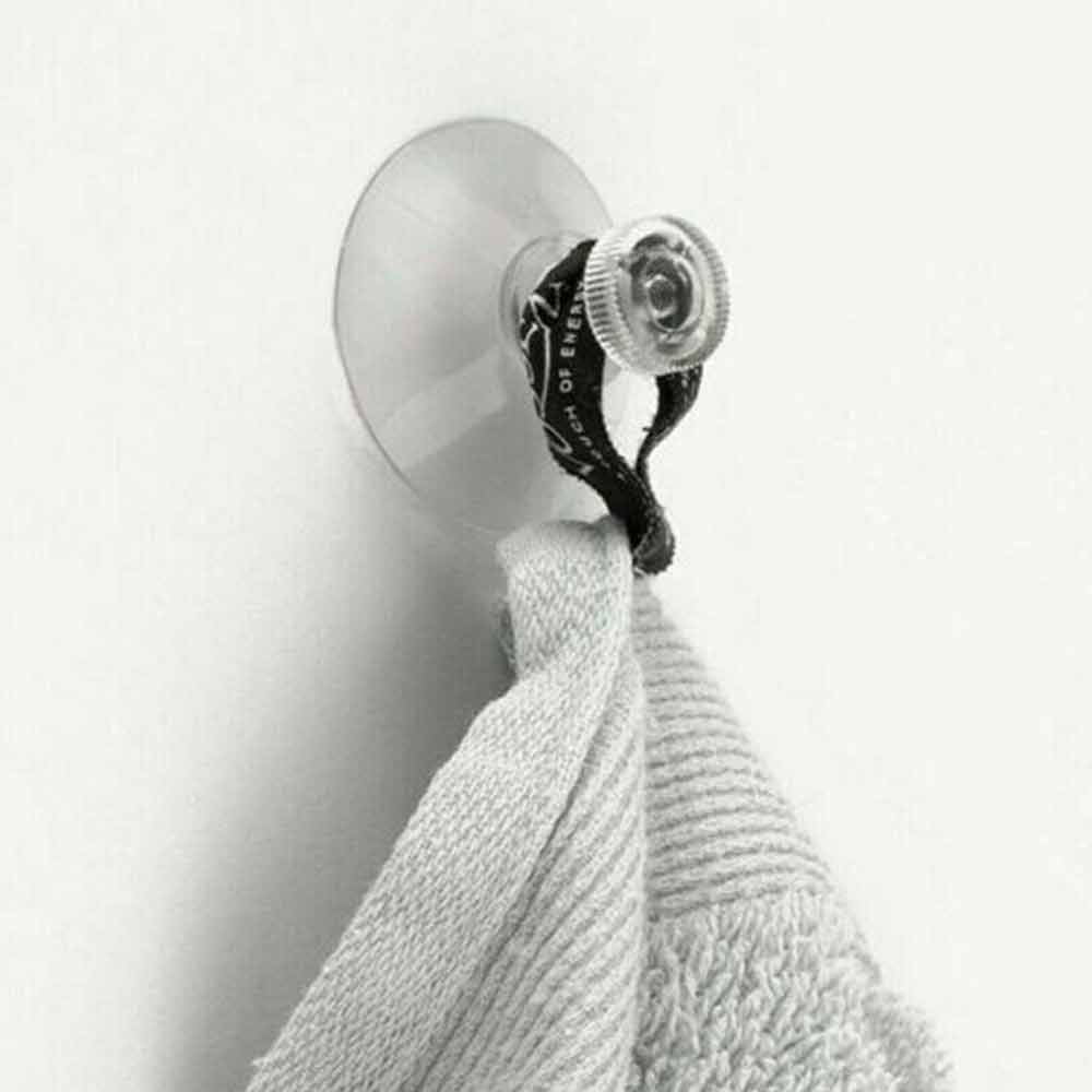 10PCS Strong Suction Cups with M4 Screw Rod Knurled Hook Clear Kitchen Glass