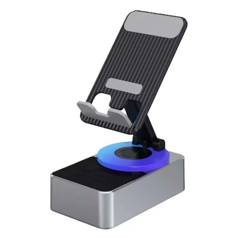 3In1 Foldable Cell Phone Stand with Wireless Bluetooth Speaker, Bluetooth Audio Power Phone Holder