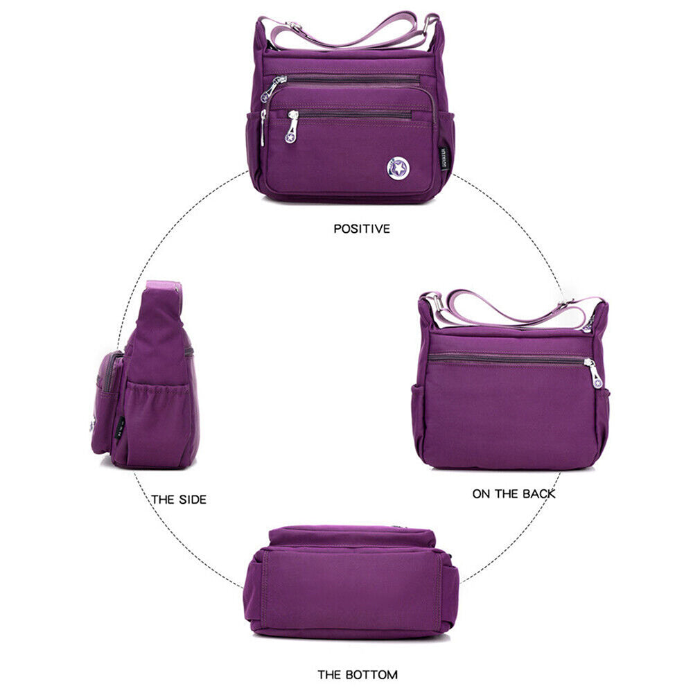 Multi Pockets Canvas Messenger Bag Handbag Cross Body Bags Shoulder Bag Women