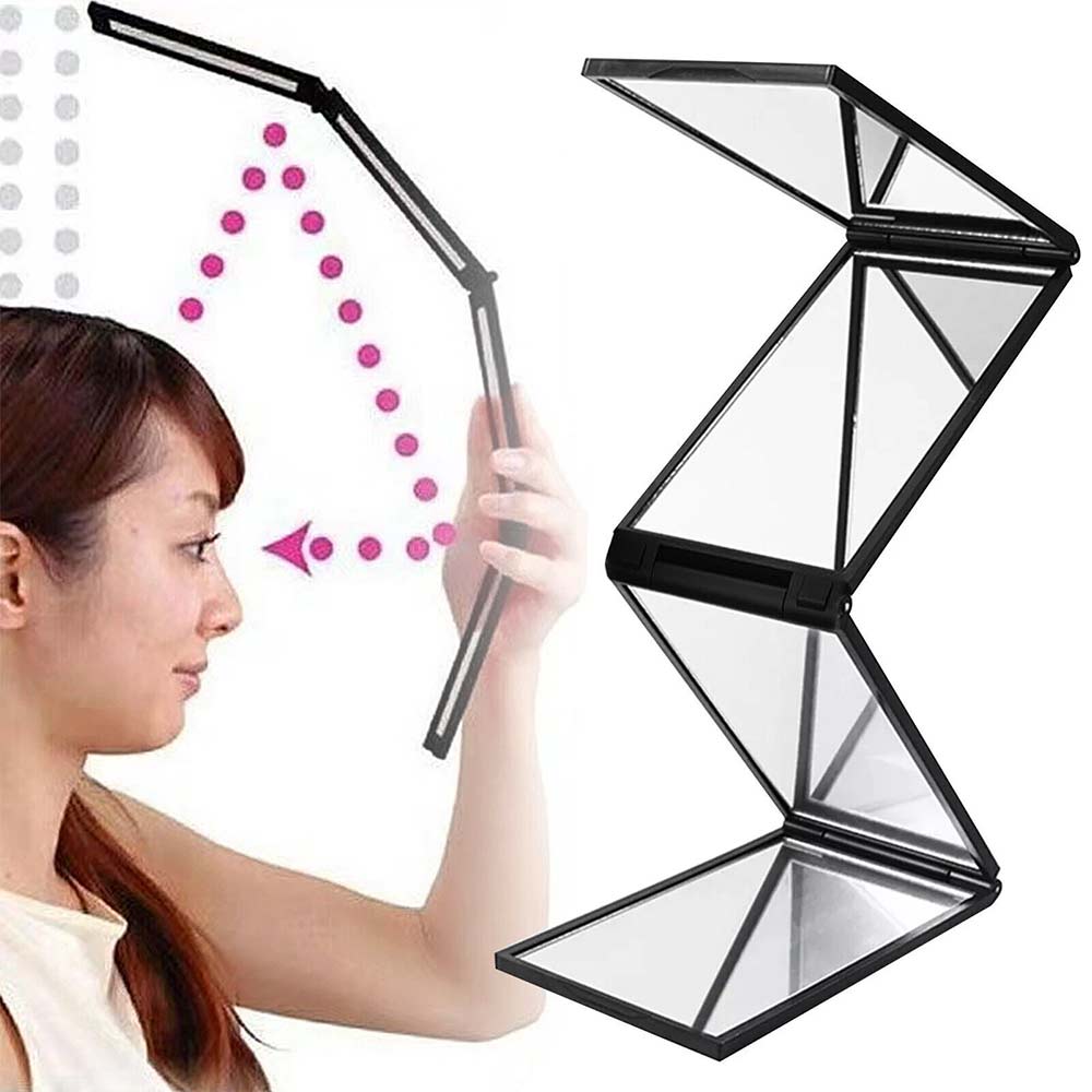 4-Way Mirror 360° Adjustable Haircut Tool - Telescopic Foldable Self Haircut Mirror