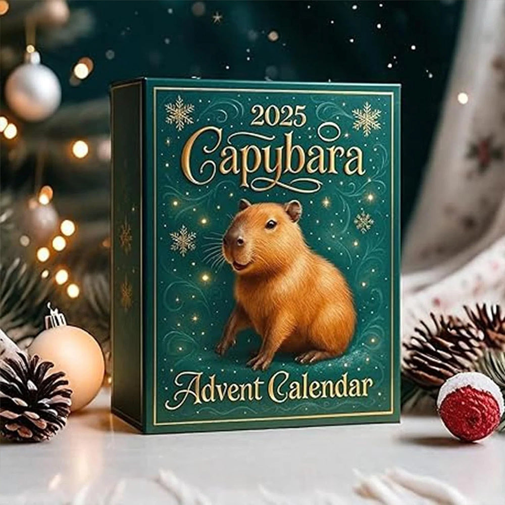 Capybara Countdown to Christmas 2025 - 2D Acrylic Advent Calendar with 24 Ornaments