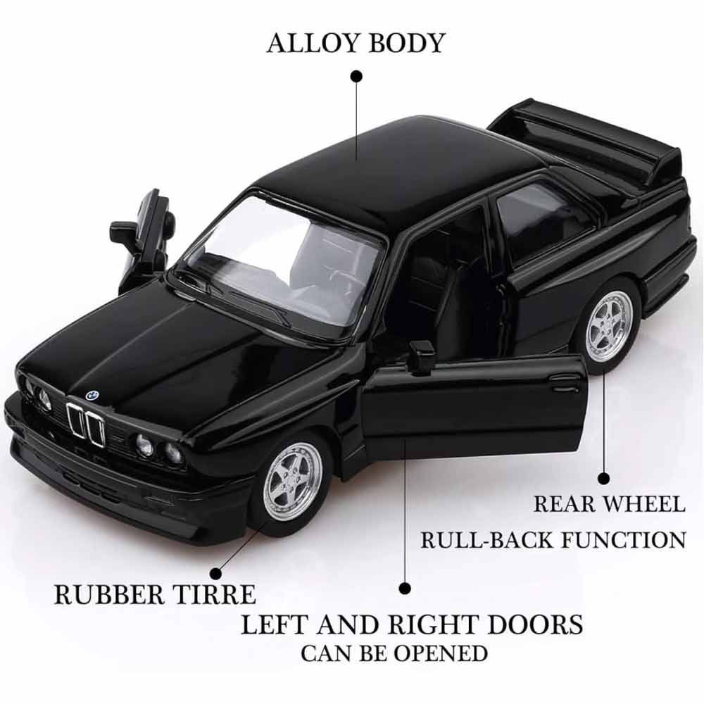 1/36 for BMW M3 1987 Alloy Toys Car Model Metal Diecasts Toy Vehicles