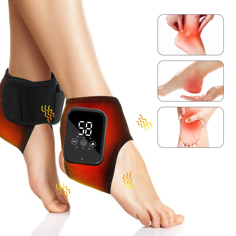 Foot Vibration Massager with Infrared Heat - 3 Modes for Pain Relief & Therapy