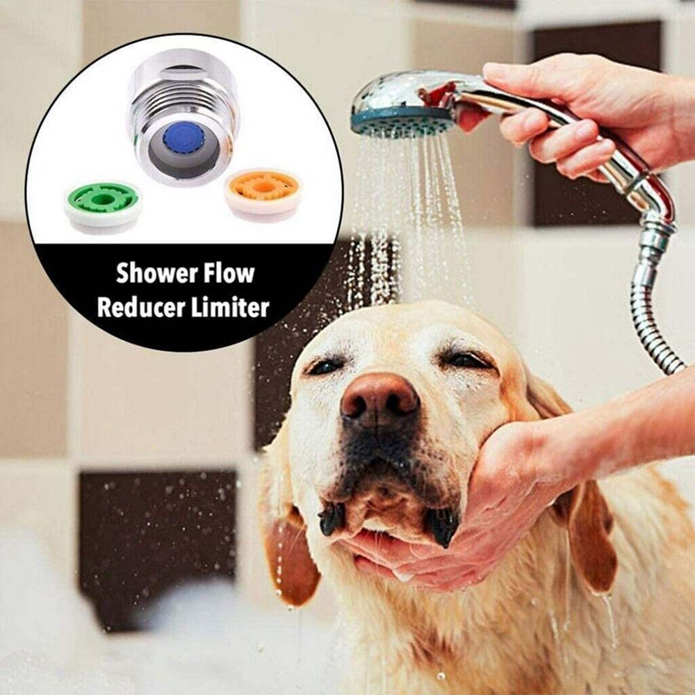 Shower Flow Reducer Limiter Set Water Saving 4, 6, 9 L/min Hose Restrictor