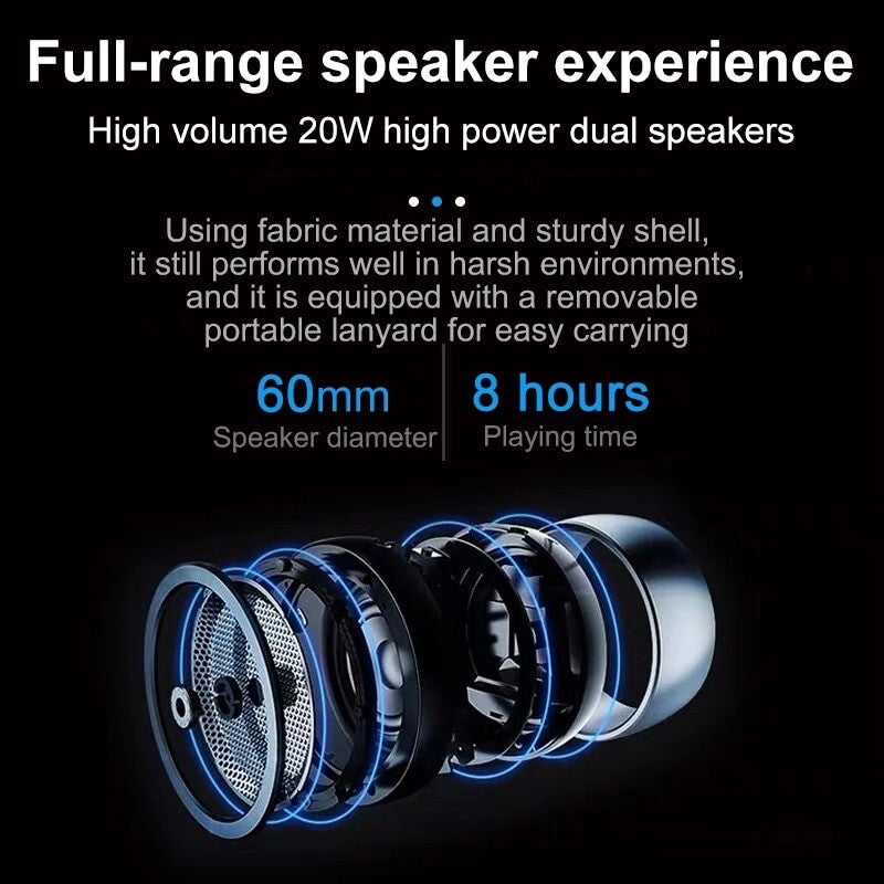 Portable Wireless Bluetooth USB Speaker – Mini Outdoor Speaker with TF Card & FM Radio