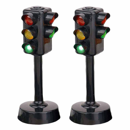 2PCS Traffic Sign Light Toy Early Learning Simulation Street Model Kids Gift