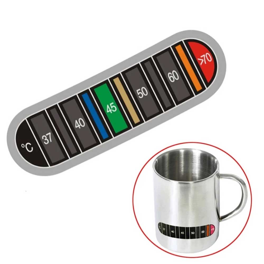 Milk Jug Temperature Strip – 37–70°C Sticker for Coffee Latte Art Frothing
