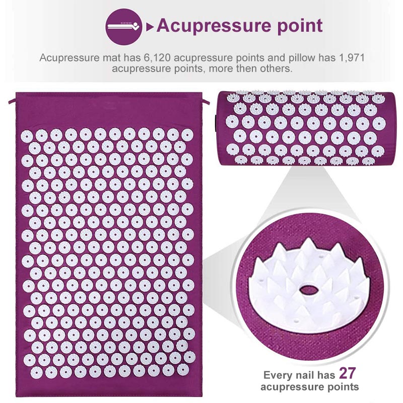Yoga Mat Spike Pain Pilates Massage Non-slip Acupressure Fitness Cushion Pillow