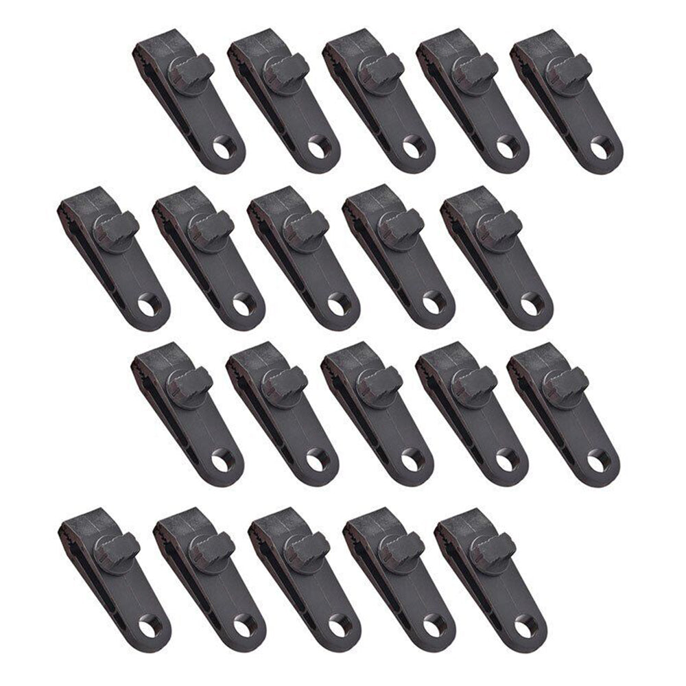 10/20 Pack Awning Tent Clamp Tarp Clips Set Canopy Snap Hangers Survival Camping