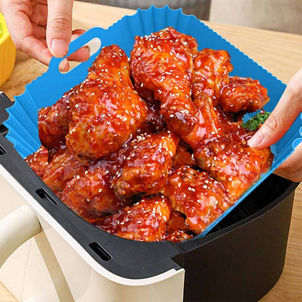Air Fryer Silicone Pot Air Fryer Basket Liner Non-Stick Reusable Baking Tray