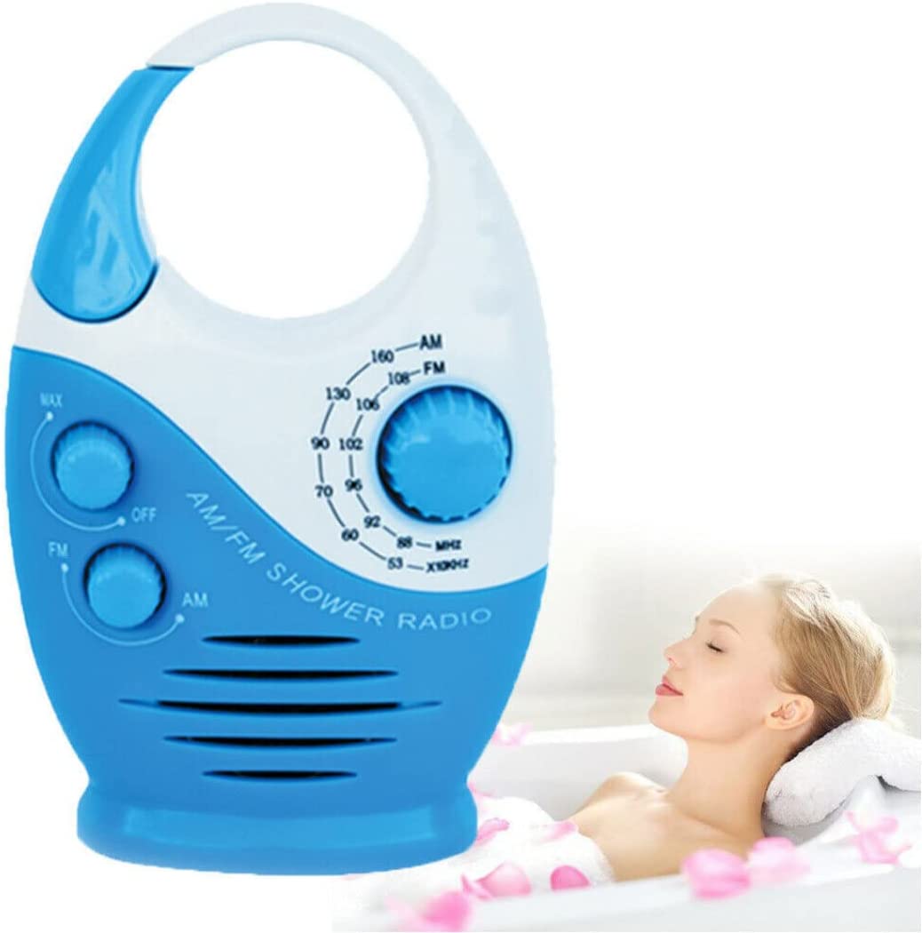 Waterproof Portable FM AM Radio Shower Music Hanging Radio Suit Bathroom Bath