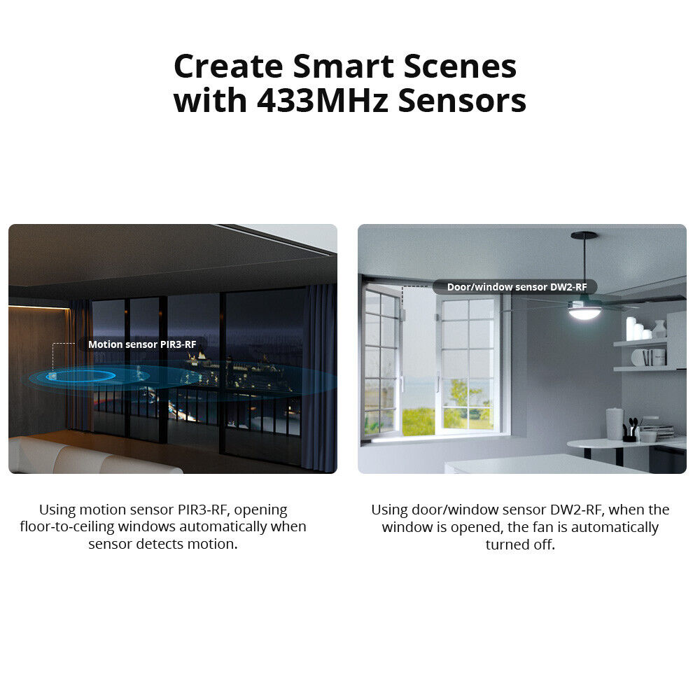SONOFF RF Wireless Bridge R2 Gateway 433MHz Smart Remote Controller Smart Scenes