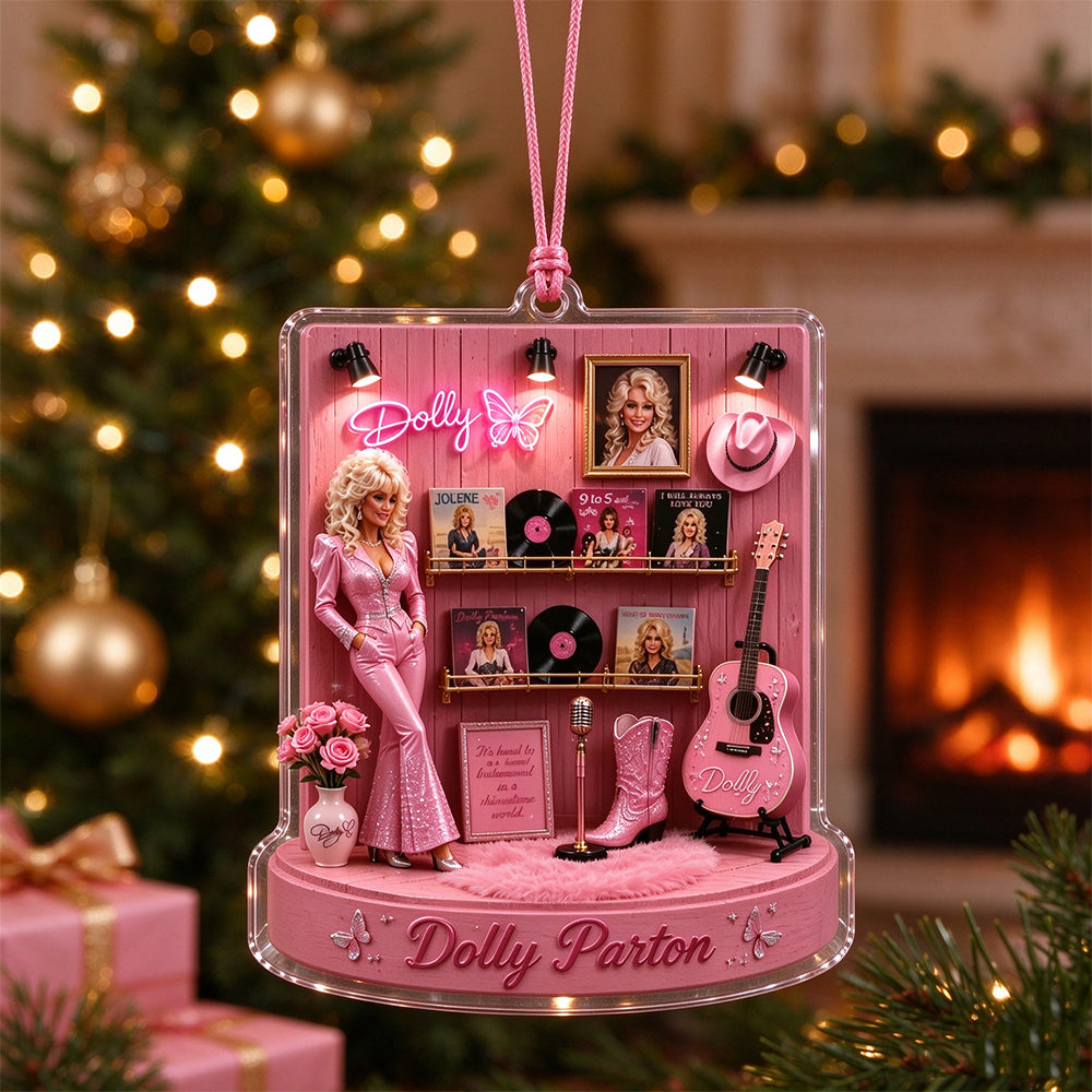 Dolly Parton Memorial Ornament – 2D Acrylic Xmas Tree Hanging Decoration 2026