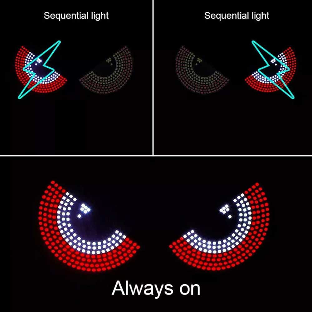 2PC Led Eyes for Car Window Truck Dynamic Eye Lamp Devil Eyes for Car Windows