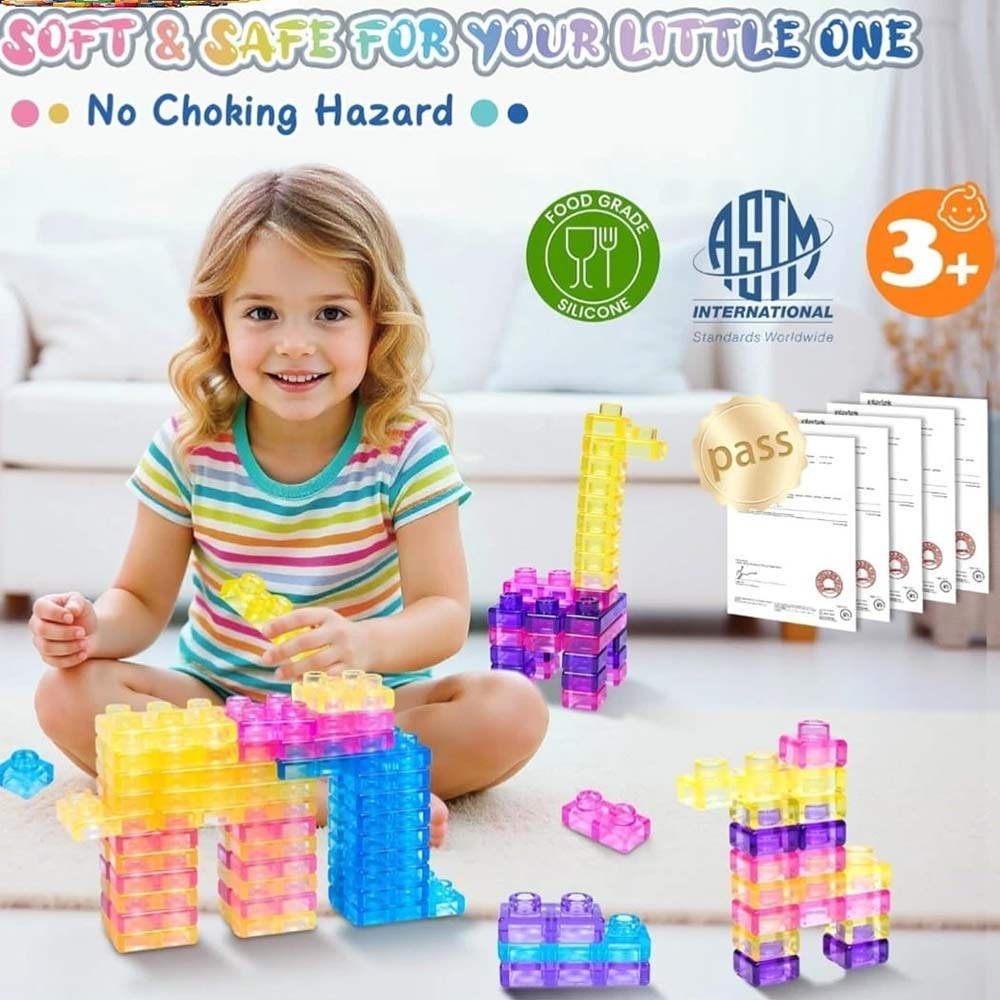 40-Piece Mega Pack Soft Sensory Building Blocks | Educational STEM Toy