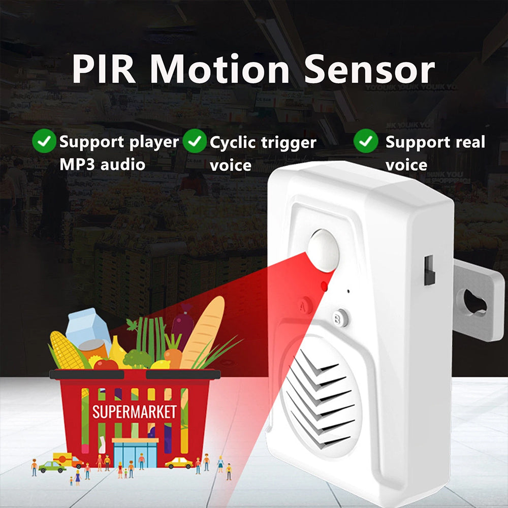 Motion Sensor MP3 Audio Player – Infrared Welcome Music Sound, Loud Speaker, Mini