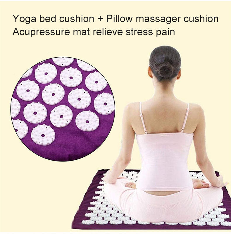 Yoga Mat Spike Pain Pilates Massage Non-slip Acupressure Fitness Cushion Pillow