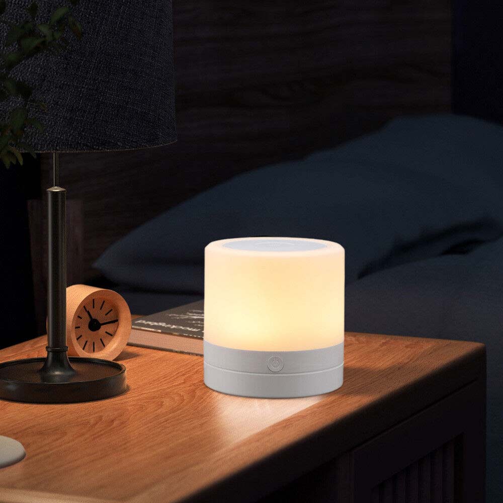 Touch Night Light USB Rechargeable LED Bedside Table Lighting Lamp Dimmable Gift