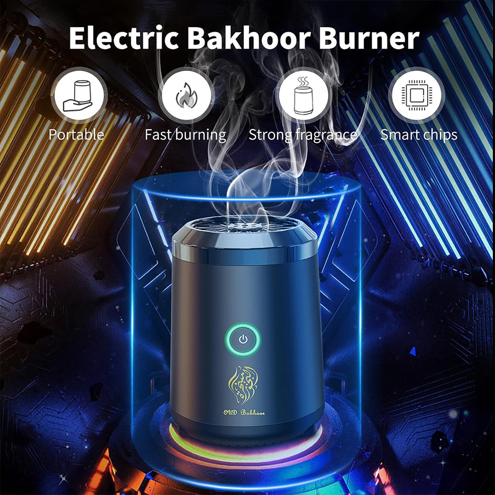 Mini Electric Incense Burner - USB Rechargeable Bakhoor Aroma Diffuser