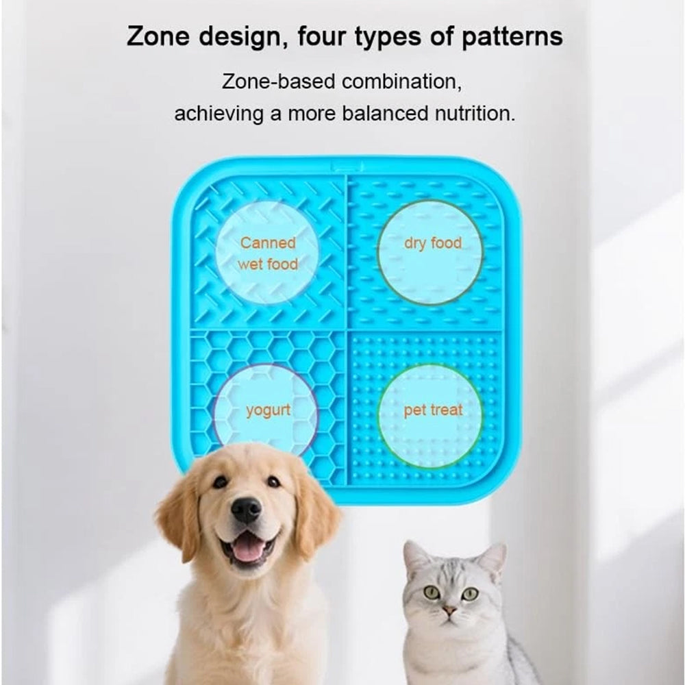 3 Pack Pet Lick Mat – Food-Grade Silicone Slow Feeder with Suction Cups