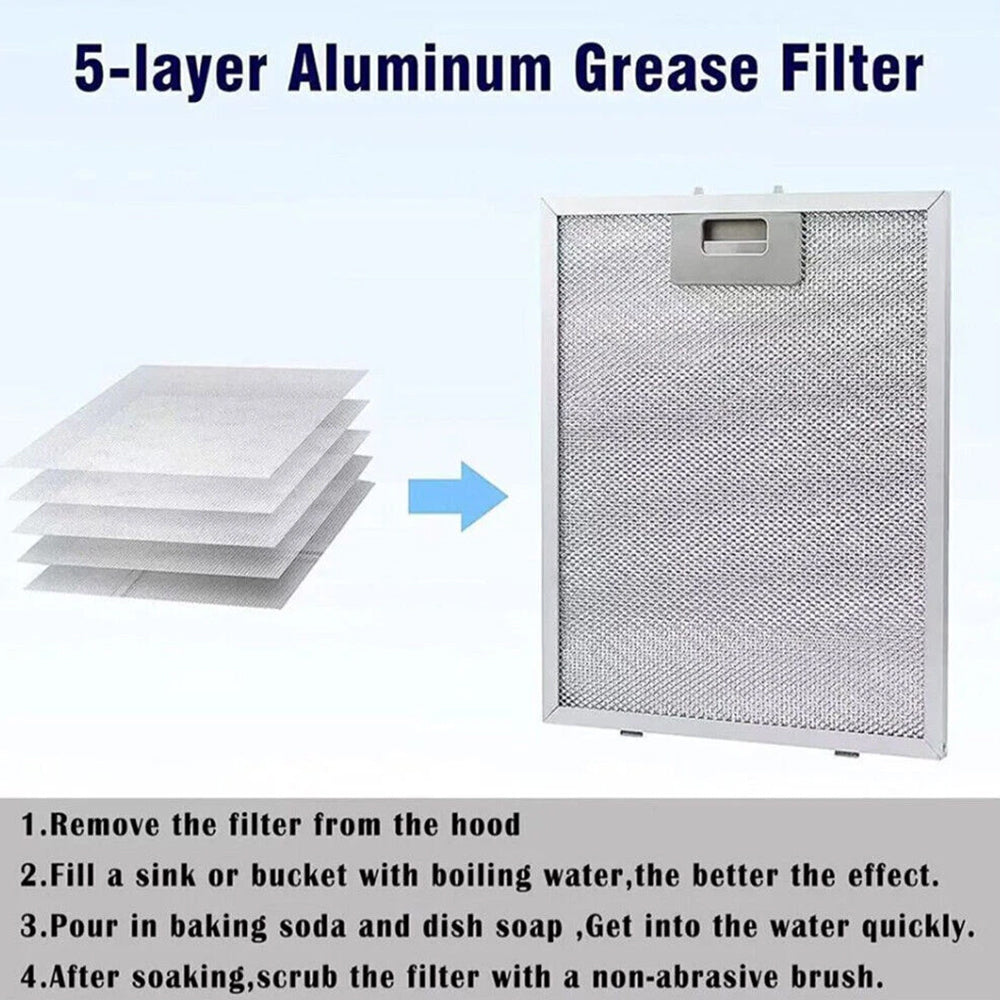 2PCS Cooker Hood Metal Mesh Grease Filter for Kitchen Extractor Fan 320x260 mm