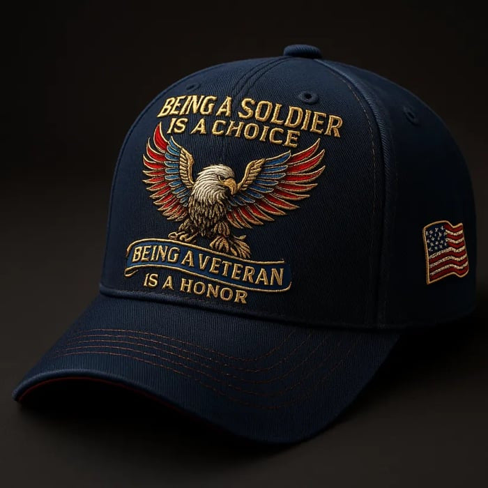 Veteran Commemorative Baseball Cap - "Being a Soldier" Embroidered Patriotic Hat