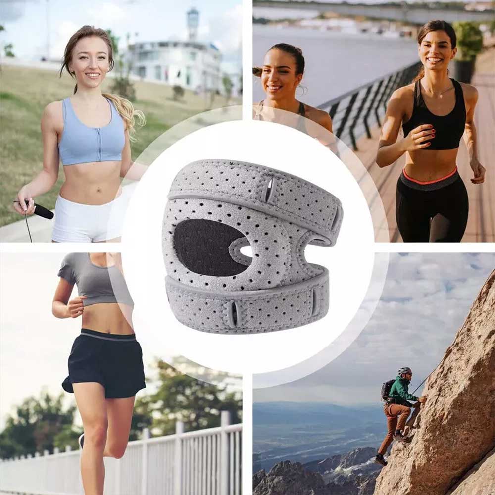 1pc Adjustable Patellar Tendon Support Strap Pressurize Patella Knee Brace Gel Pad