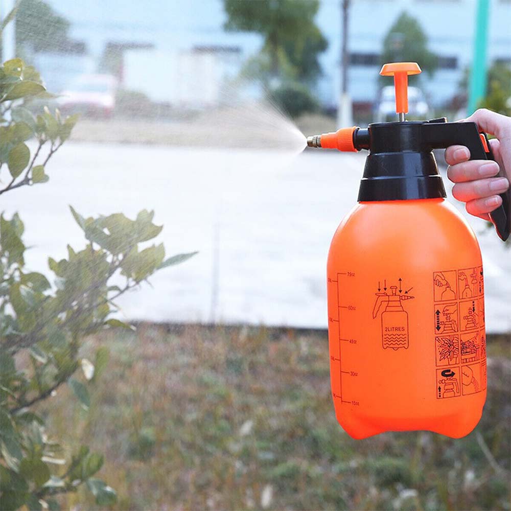 2L Pressure Pump Spray Bottle Easy Pump Adjustable Nozzle Garden Chemical Use