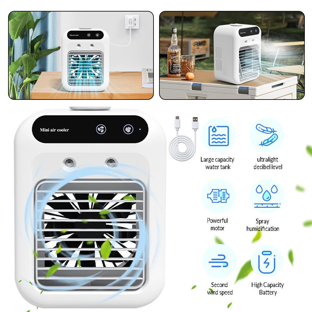Portable Air Conditioners Personal Cooling Fan Cool Mist Fan for Bedroom Camping