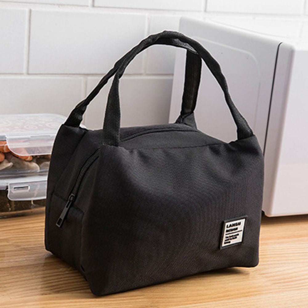 Oxford Cloth Zipper Handbags Food Storage Lunch Box Picnic Pouch Lunch Bag