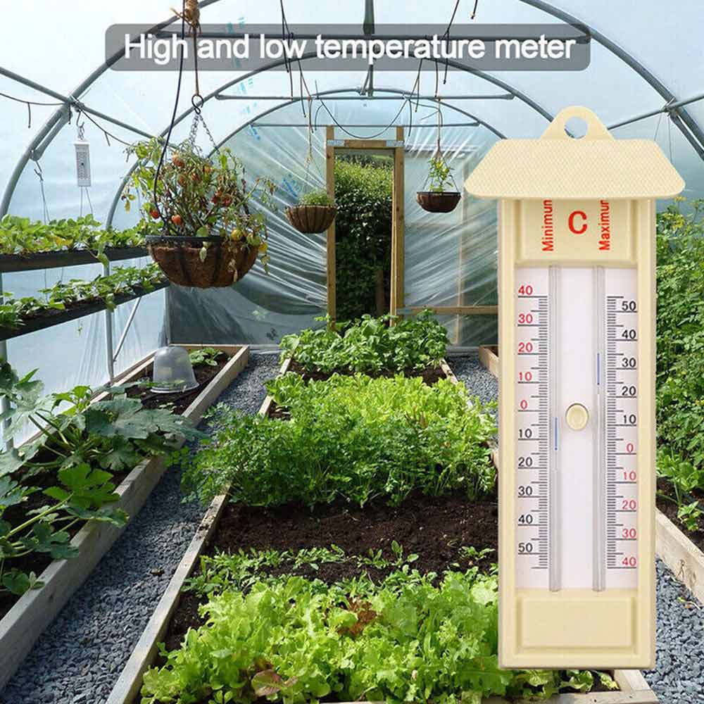 -40 to 50℃ Greenhouse Max-Min Press Thermometer Home Temperature Monitor Tool
