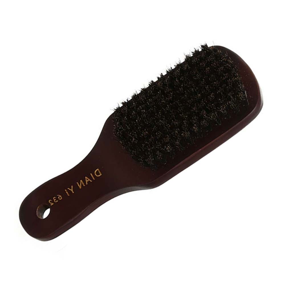 Natural Bristle Hair Brush – Paddle Anti-Static Scalp Massage, Dark Wood for Beard & Hair