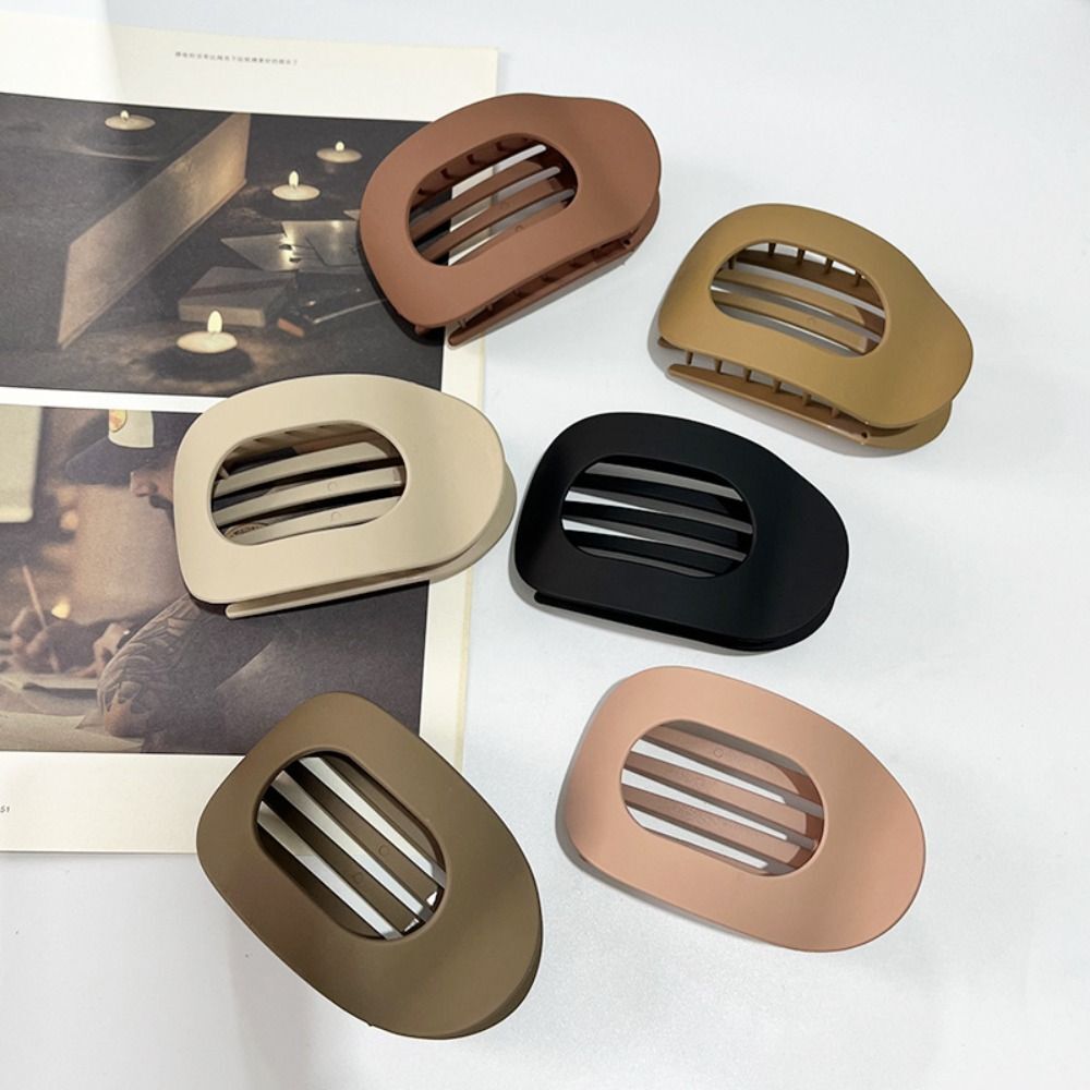 Set Flat Oval Hair Claw for thick Hair Clip For Women Girls Accessories