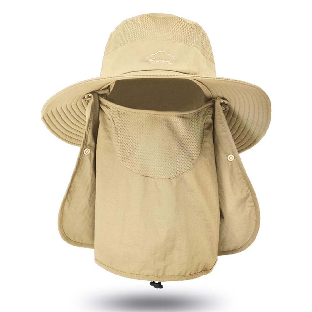 Outdoor Sun UV Protection Fishing Cap Neck Face Flap Hat Wide Brim Cover Summer
