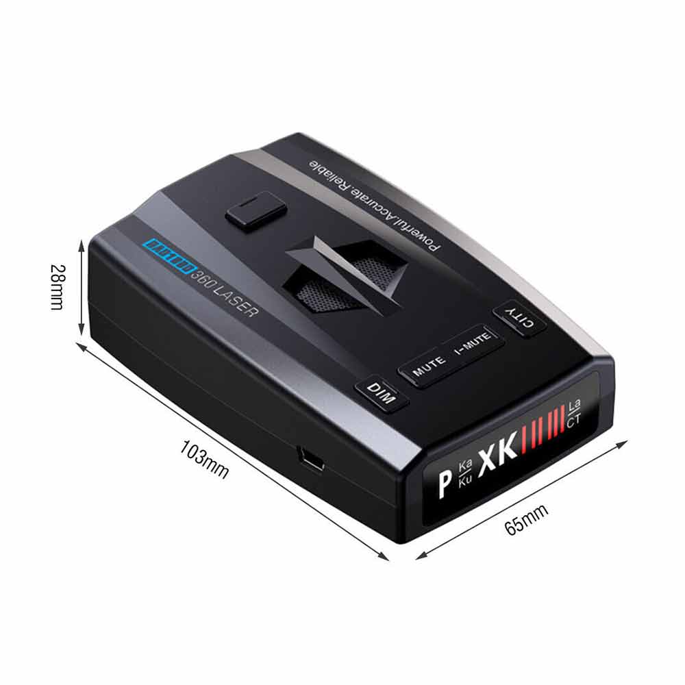 Universal Car Radar Detector – 360° Full-Band Laser & Radar Alert with Voice Warnings