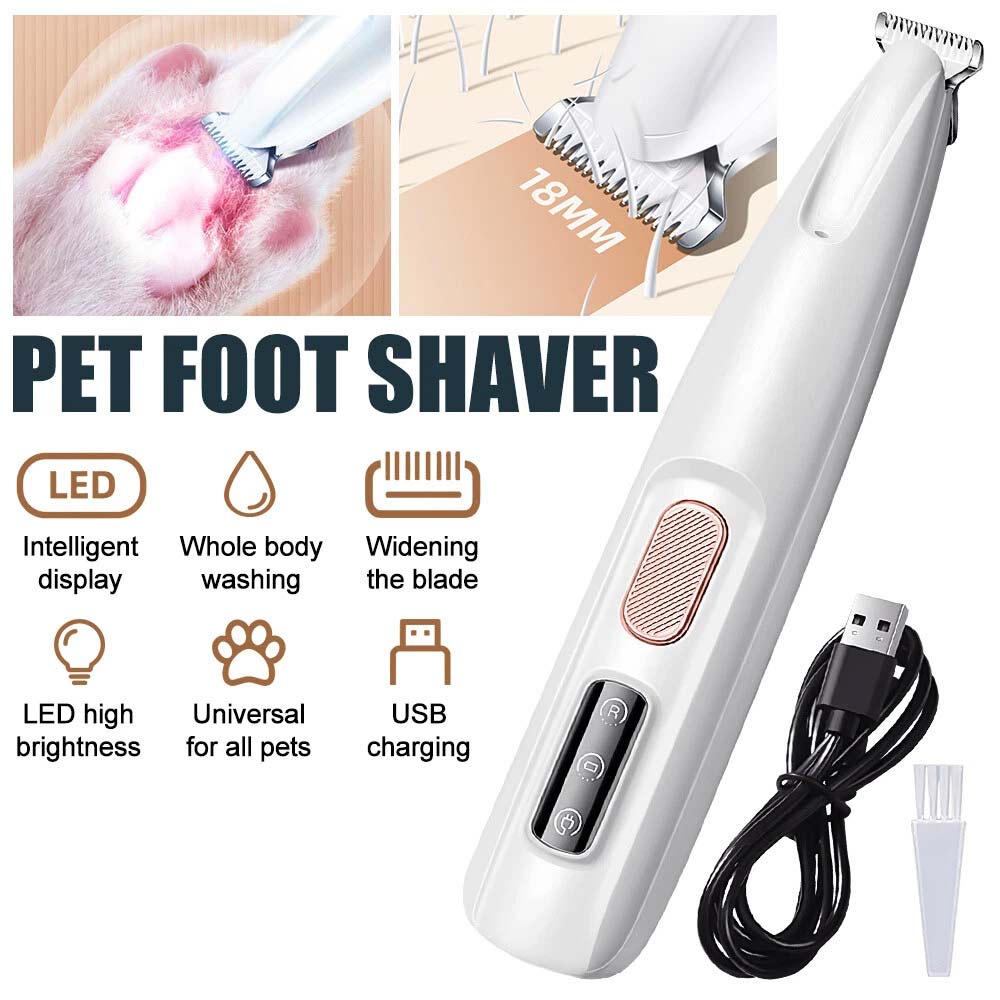 Pet Clippers - Cordless Dog Hair Trimmer Grooming Kit with Free Blades