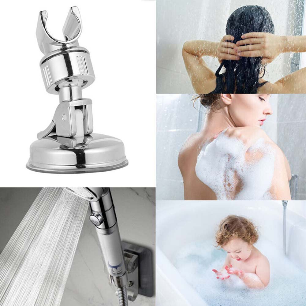 Shower Head Holder Bathroom Wall Mount Adjustable with Vacuum Strong Suction Cup