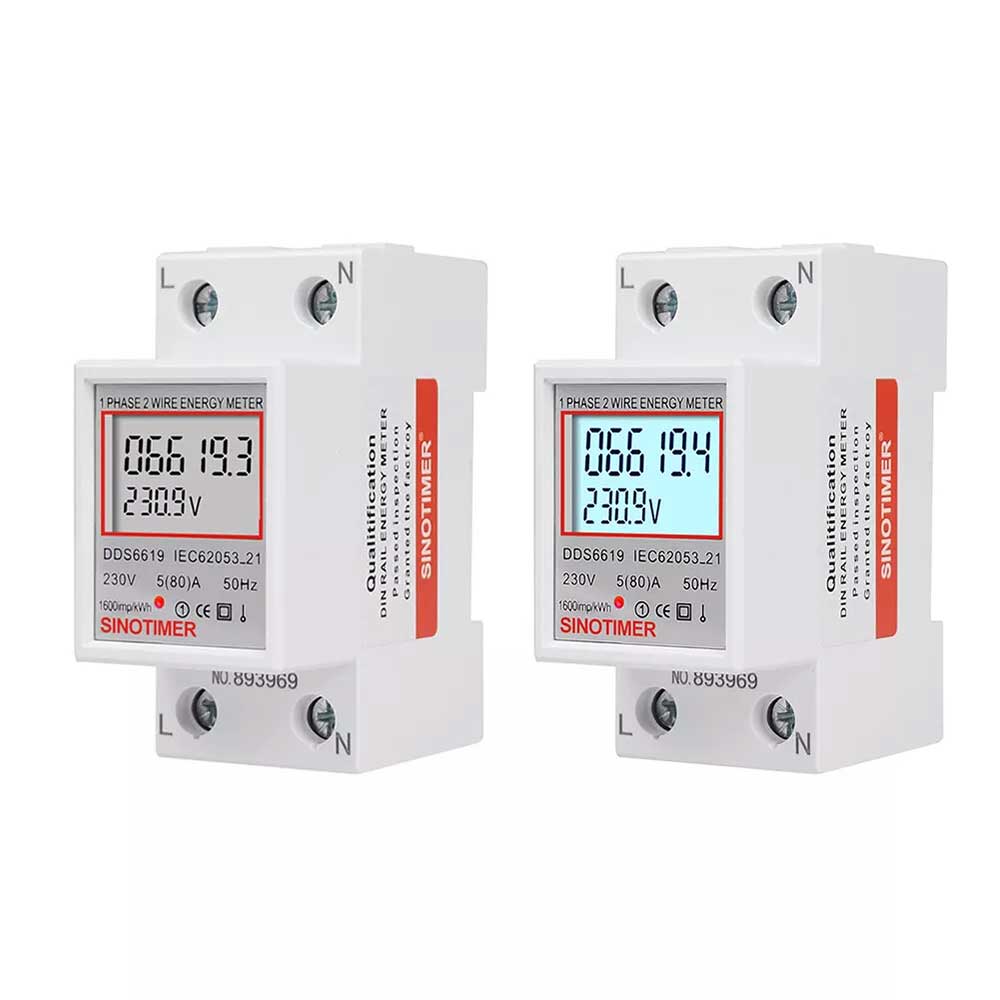 Digital KWH Electric Meter LCD Display 220V 230V Power Meter 50 60Hz for Indoor