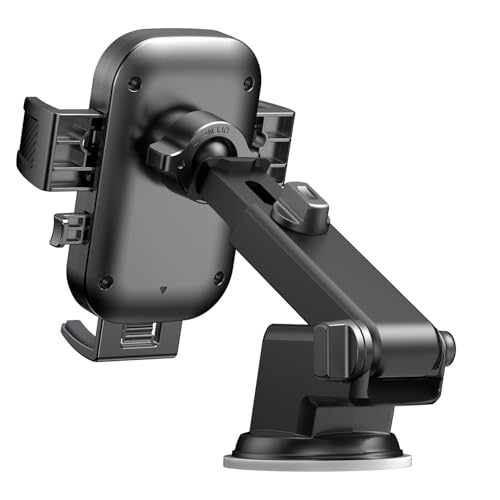 360° Rotating Auto-Clamp Phone Holder - Universal Fit with Extendable Arm 6.5cm