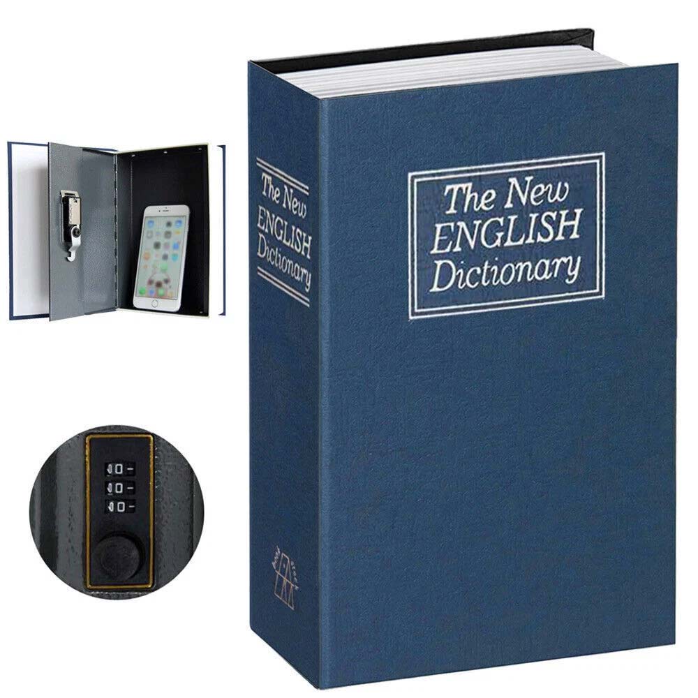 Portable Hidden Safe Book – Combination Lock Book Safe, Secret Storage Box (18cm)