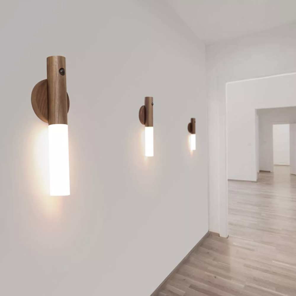 Wireless USB Rechargeable Night Light Motion Sensor LED Wall Light Magnetic Lamp