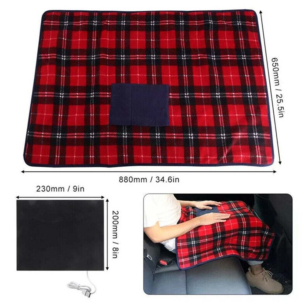Electric Heated Throw Blanket - Washable Fleece Winter Warming with Timer & Switch