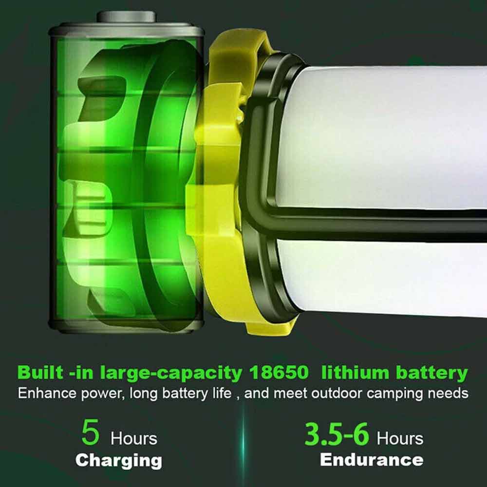 LED Camping Lantern & Power Bank – Rechargeable Tent Light, 6 Modes